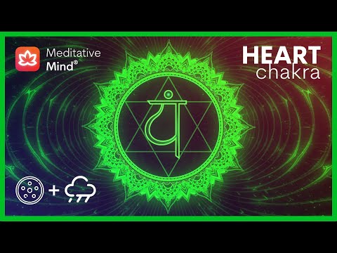 💚 Heart Chakra Healing with HANG Drum + Rain Music || Attract Love || Let Go Of Emotional Pain