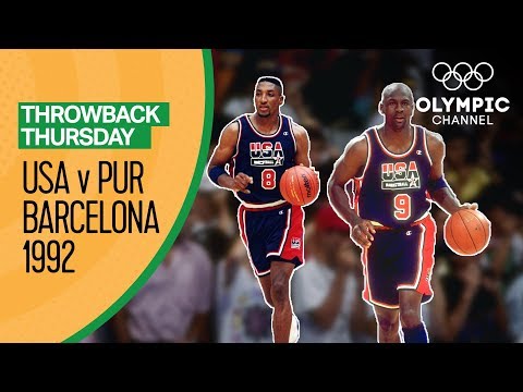 Team USA v Puerto Rico - Basketball Qtr.-Final Barcelona 1992 - Condensed Game | Throwback Thursday