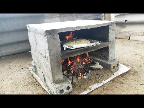 DIY make a Pizza Oven with Cement and Bricks at home  Technical to build Stove Simple.