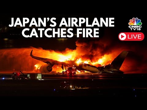 Japan Airlines' A350 Airplane On Fire At Haneda International Airport In Tokyo | Japan News | IN18L