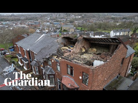 Roofs blown off houses as Storm Gerrit brings high winds and floods to UK