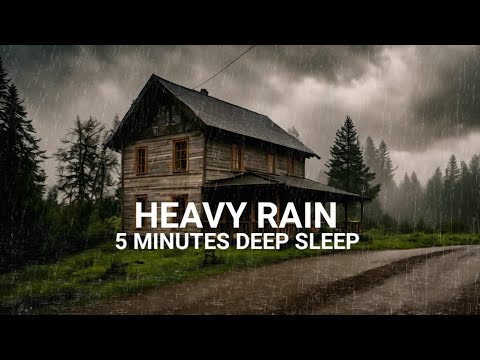 I fell asleep in 5 minutes!! 99% Sleep Relaxing Rain and Thunderstorm Sounds and Relaxation