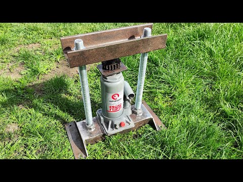 AMAZING IDEA!! MINI HYDRAULIC PRESS WITH YOUR HANDS!!