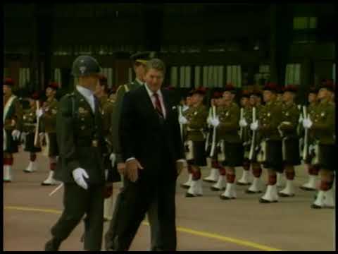 The Reagan's Arrival at Tempelhof Airport in Berlin on June 12, 1987