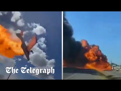 Firefighting plane hits overhead cables and explodes in Chile