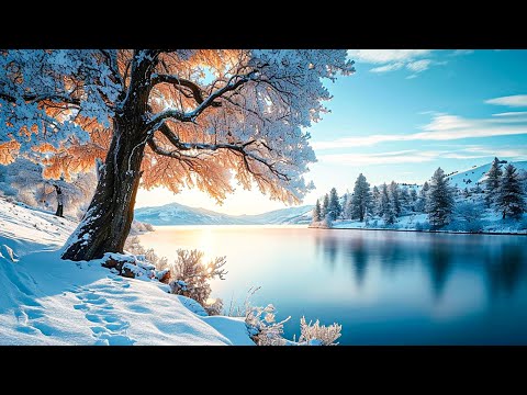 Beautiful winter to shed tears! Gentle music soothes the nervous system and pleases the soul