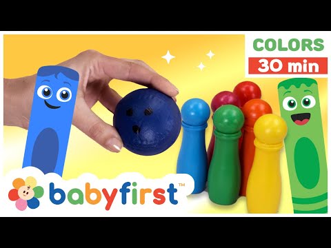 Toddler Learning Video | COLOR CREW MAGIC - Bowling &amp; Basketball Games for Kids | DIY | BabyFirst TV