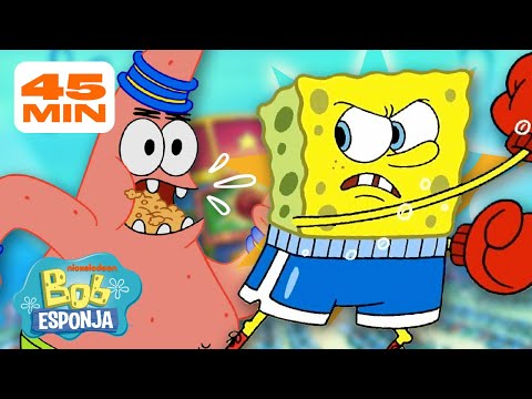 &iexcl;Las M&aacute;s Grandes Peleas de Bob Esponja y Patricio! | 45 Minutos | Bob Esponja en Espa&ntilde;ol