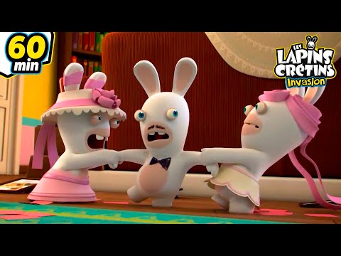 Un Mariage Cr&eacute;tin | Les Lapins Cr&eacute;tins Invasion🐰 | Nouvelle compilation 1H | HD