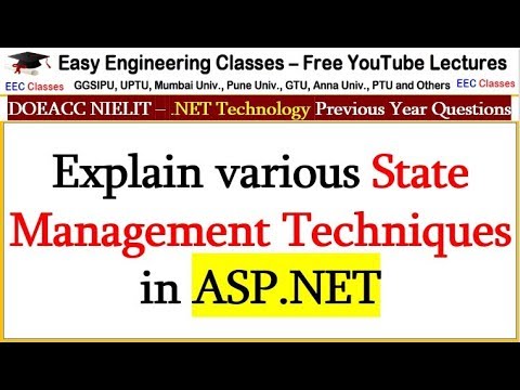 Explain various State Management Techniques in ASP.NET