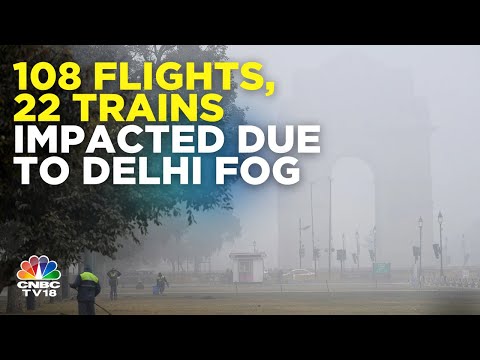 Cold &amp; Foggy Morning In Delhi Disrupts Flights and Trains Due To Visibility Shrink Near Zero | N18V