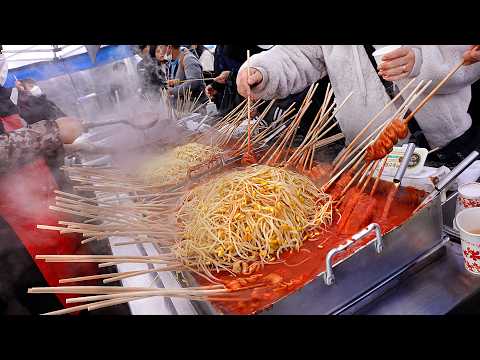 Amazing! Spicy Fish cake with Bean sprout bomb! TOP 3. The Best winter snacks. / Korean street food