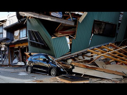 Aerial footage captures destruction in Japan following New Year's Day earthquake