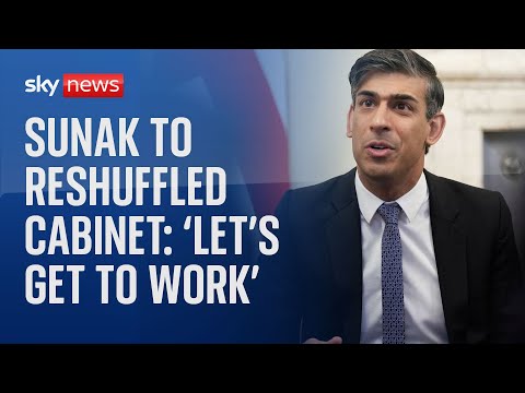 Rishi Sunak holds first cabinet meeting after reshuffle