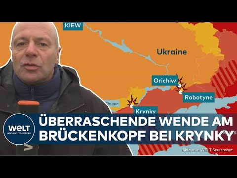 PUTINS-KRIEG: Russen schlagen in Krynky zur&amp;uuml;ck - Ukrainische Br&amp;uuml;ckenk&amp;ouml;pfe unter Druck | WELT Analyse