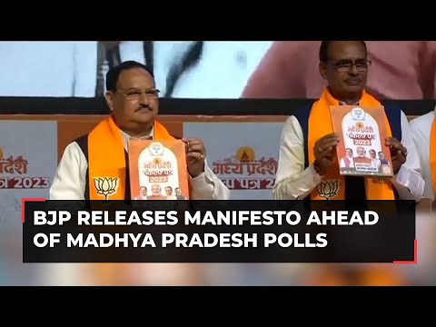 Madhya Pradesh polls 2023: BJP releases manifesto, promises free ration, education and LPG subsidy