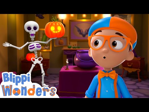 Spooky Halloween Haunted House! | Blippi Wonders | NEW Animated Series | Cartoons For Kids