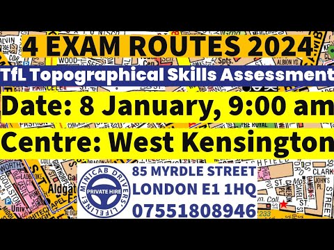 TfL Topographical Skills Test 2024 | 4 Exam Routes | Manor Park Road Closed | City Road | Hyde Park