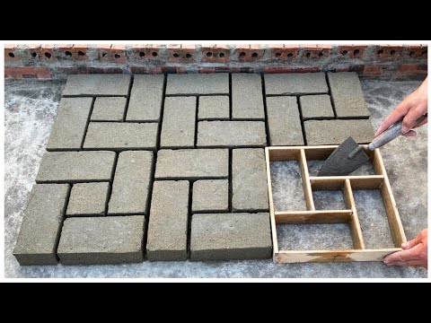 Unique garden cement brick mold design  - Made from pine wood