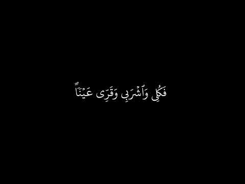 فَنَادَىٰهَا مِن تَحۡتِهَآ أَلَّا تَحۡزَنِي  كرومات قرآن  القارئ : أحمد النفيس