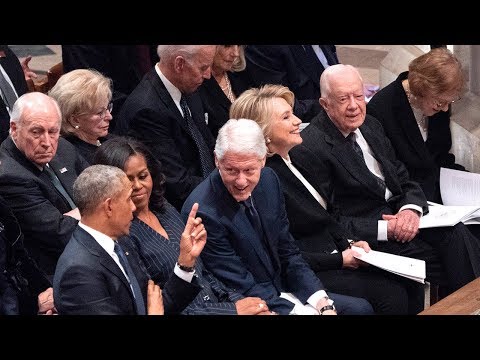 Lip Reader Reveals What Top Leaders Said During President Bush&rsquo;s Funeral