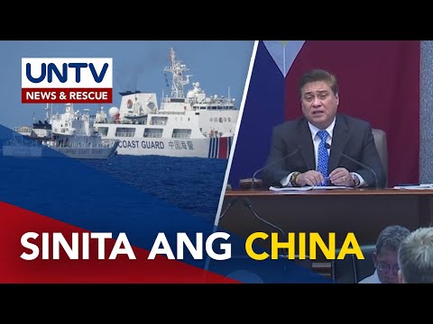 Patuloy na &lsquo;bullying&rsquo; at pagpasok ng China sa West Philippine Sea, sinita sa Senate resolution