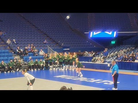 Elise McGhee (Baylor volleyball) serves aggressively (November 30th, 2023)