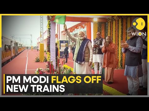 PM Modi in Ayodhya: PM Modi flags off new 'Amrit Bharat' and 'Vande Bharat' trains | WION