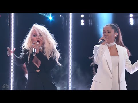 Ariana Grande &amp;amp; Christina Aguilera - Into You, Dangerous Woman (Live on The Voice Finale) 4K