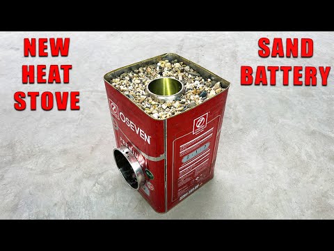 Homemade sand battery heater - travel stove, easy instructions!