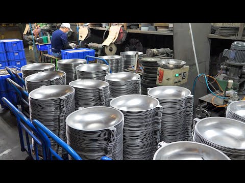 Stainless Steel Wok mass production process. / 不鏽鋼炒鍋大量生產過程 - Taiwan Cookware Factory