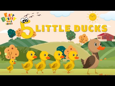 Five Little Ducks by Minnie | Easy Breezy Kids Songs | Nursery Rhymes | Learn to Count | S1 E4b