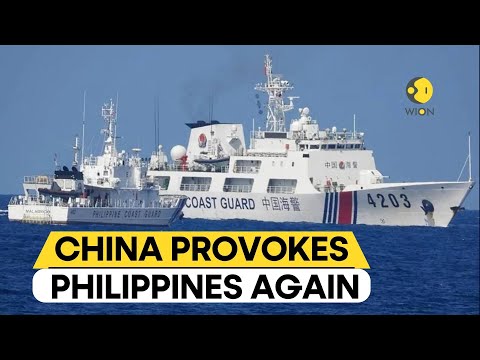 Chinese vessels sail in front of Philippine coast guard  amid soaring tensions l WION ORIGINALS