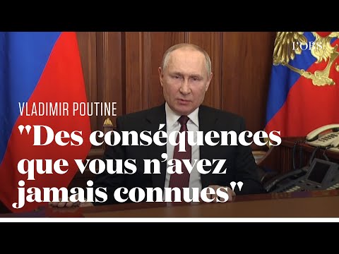 Vladimir Poutine annonce une &quot;op&eacute;ration militaire&quot; en Ukraine et menace les Occidentaux