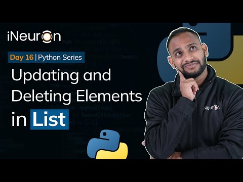 Python List Manipulation: Updating &amp; Deleting | Day 16 - Hindi