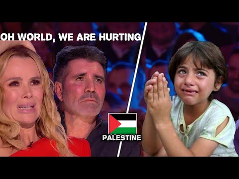 A Palestinian girl cries and says, &ldquo;Oh world, we are hurting&rdquo; and makes everyone cry