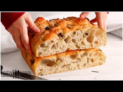 Big Bubble, NO-Knead Focaccia Bread | SOFT &amp; EASY Focaccia!