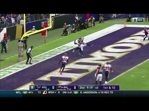 Lamar Jackson connects with Seth Roberts on touchdown pass Texans Vs Ravens