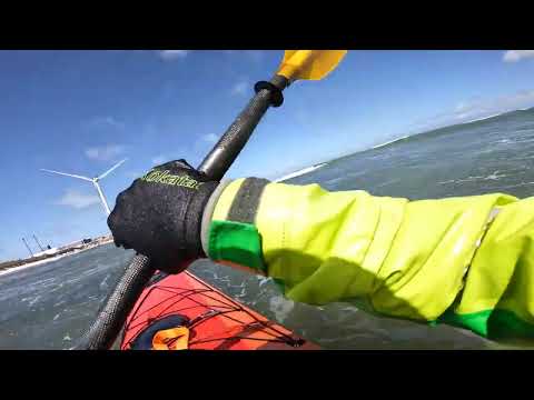 Play and surf at Cold Hawaii, Denmark, with Rebel Gnarly Dog sea kayak