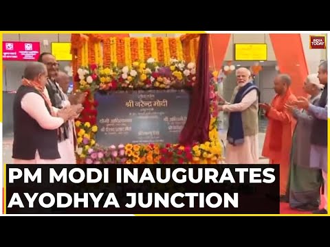 PM Modi Unveils Ayodhya Dham Railway Station: Ram Symbolism &amp; Imagery Writ Large