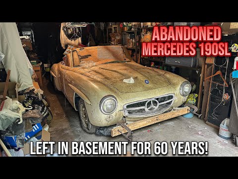 First Wash in 60 Years: ABANDONED in Basement Mercedes 190SL! | Car Detailing Restoration