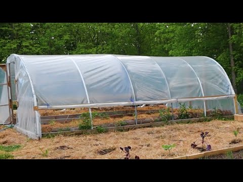 DIY Metal Hoop House Build │ Simple High Tunnel Greenhouse