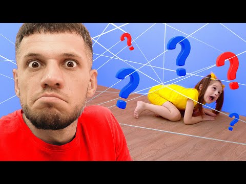 Eva and Dad play kids active game. Escape Room CHALLENGE &amp; fun video for kids