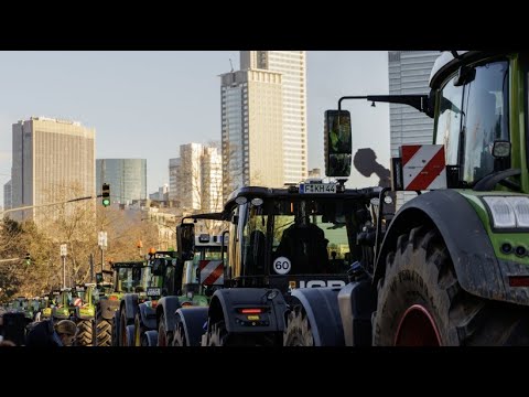 Landwirte protestieren in Frankfurt und Cottbus