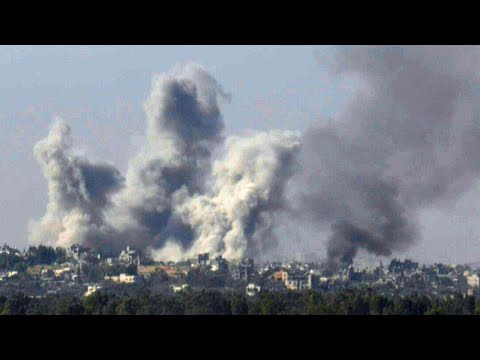 Heavy shelling on the Gaza Strip seen from Israel | AFP