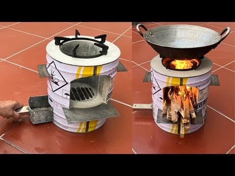 Creative A Very Hot Firewood Stove In Early 2024 From Cement