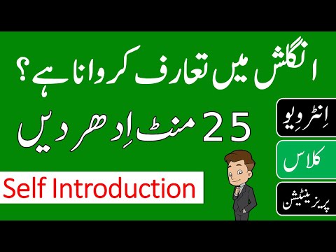 Introduction in English for Interview, Presentation, Class, Stage | 