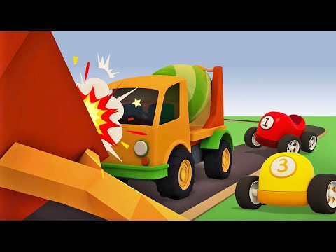 The cement mixer needs help! Full episodes of Helper Cars cartoon for kids. Cars and trucks for kids