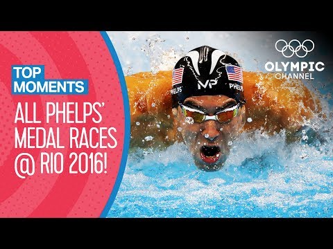 ALL Michael Phelps' Olympic Medal Races from Rio 2016 | Top Moments