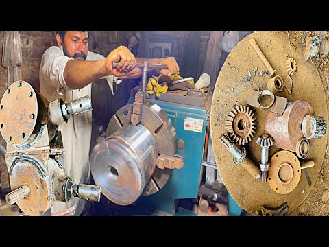 Interesting Process Of Making Gear Box For Forage Harvester Machine|| How To Make Steel Body GearBox